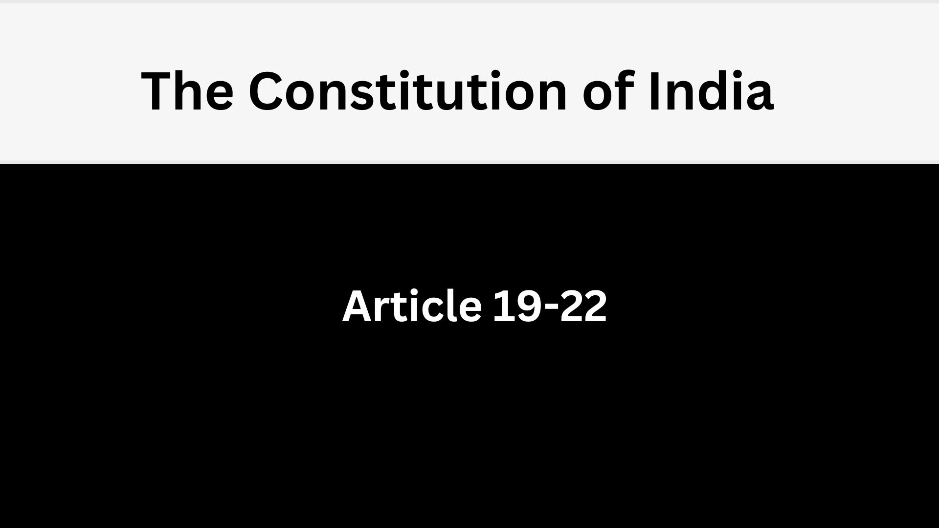 Right to freedom Indian Constitution