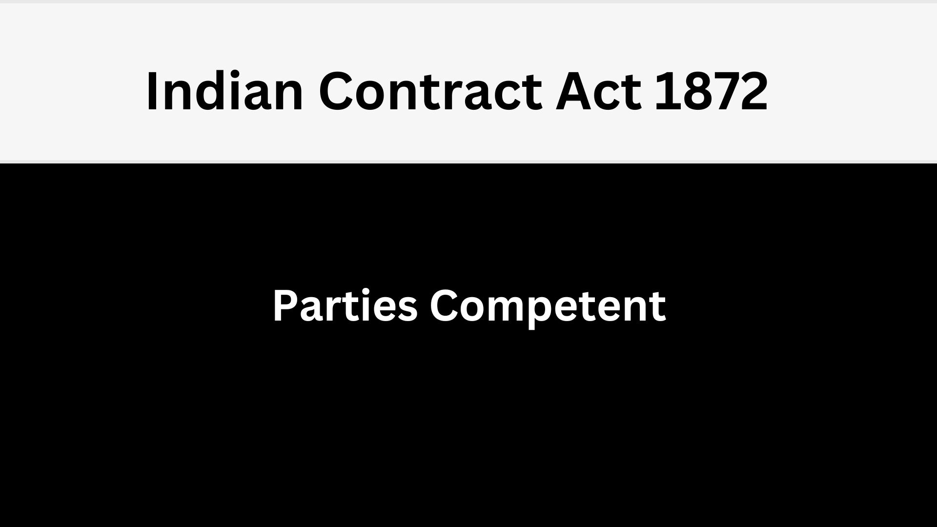 Competency of the parties to contract