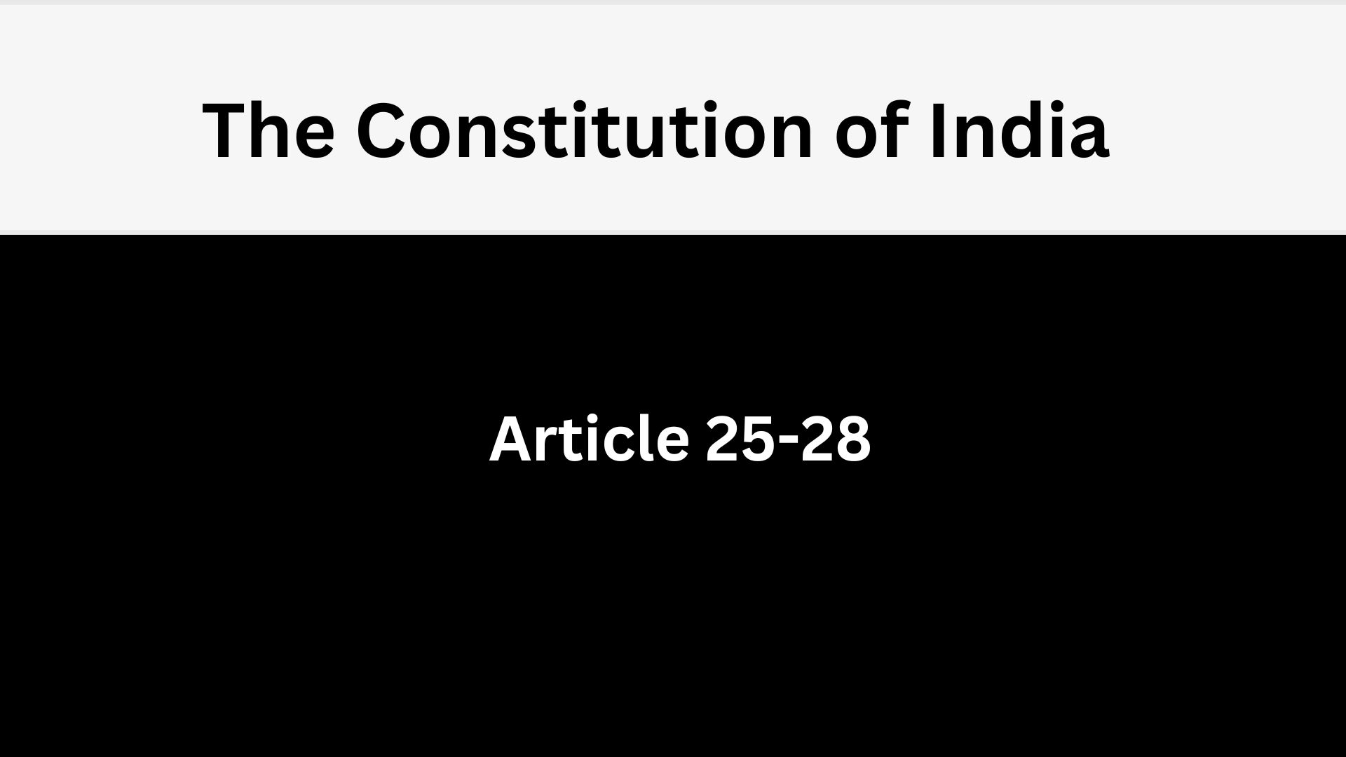 Right to Freedom of Religion